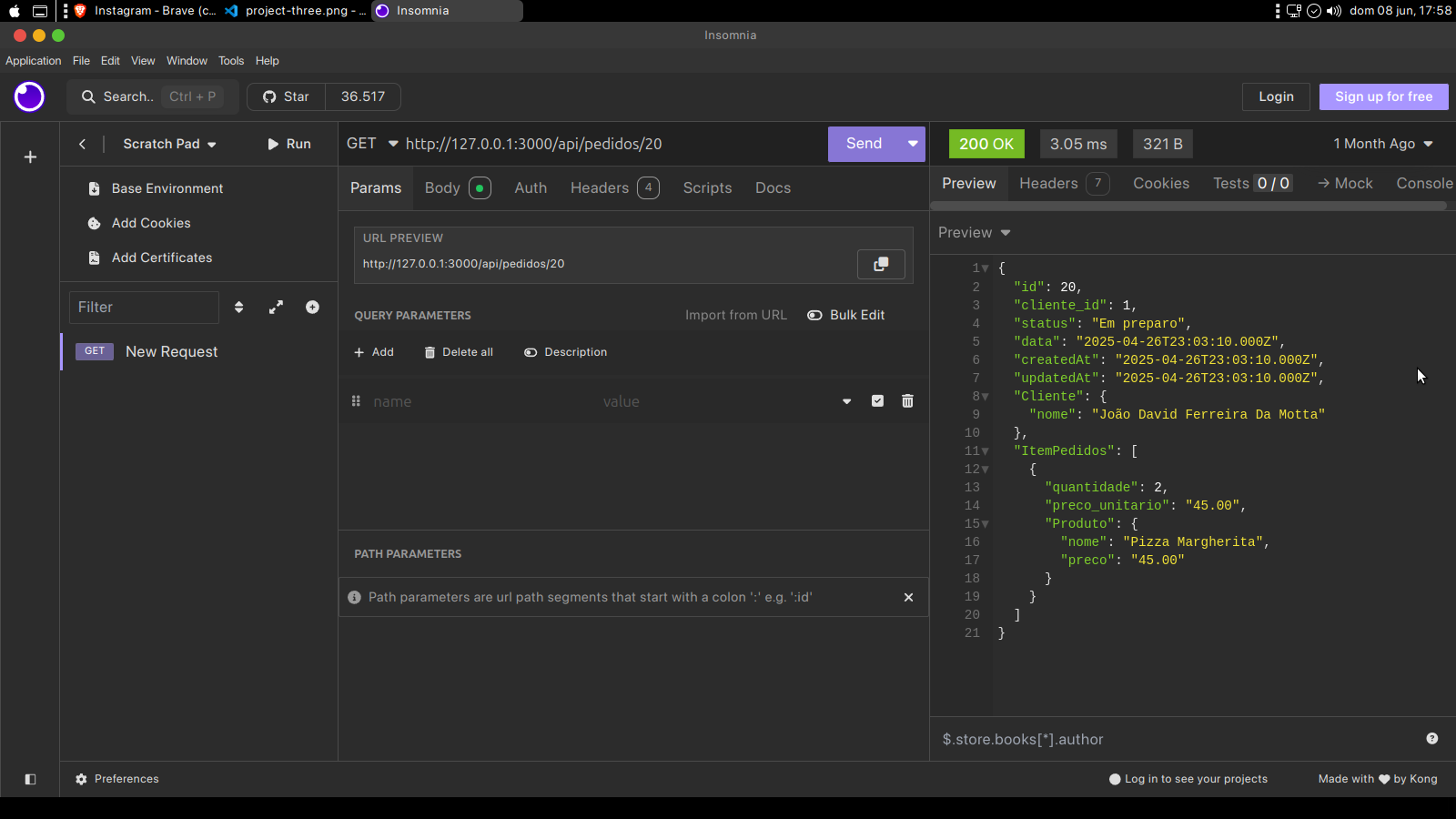 API de Gerenciamento de Pedidos